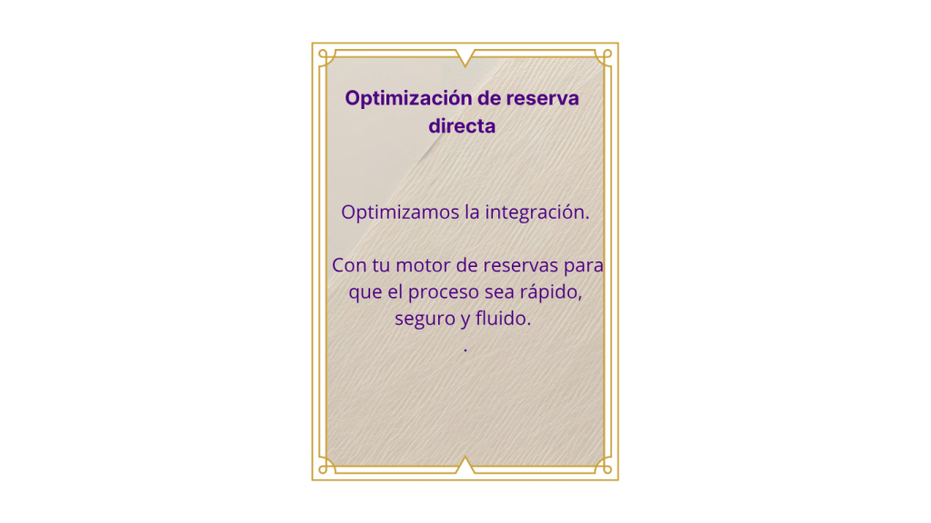 Optimización Reserva Directa